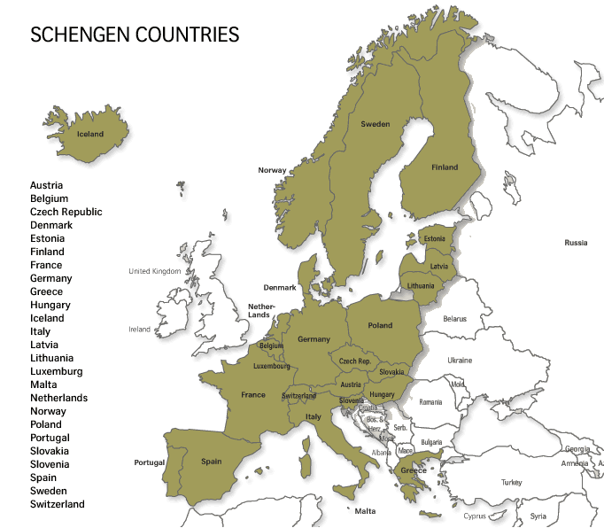 Страны Шенген